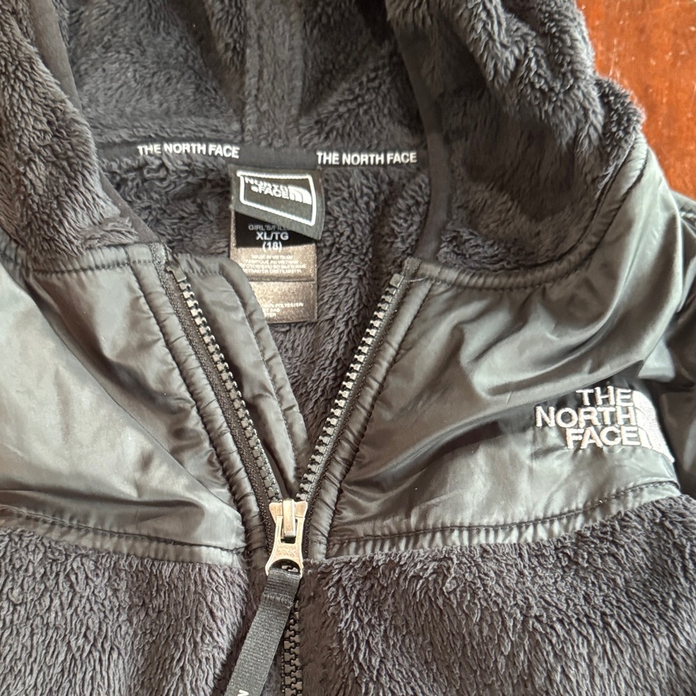 The North Face black Fleece Jacket girls xl